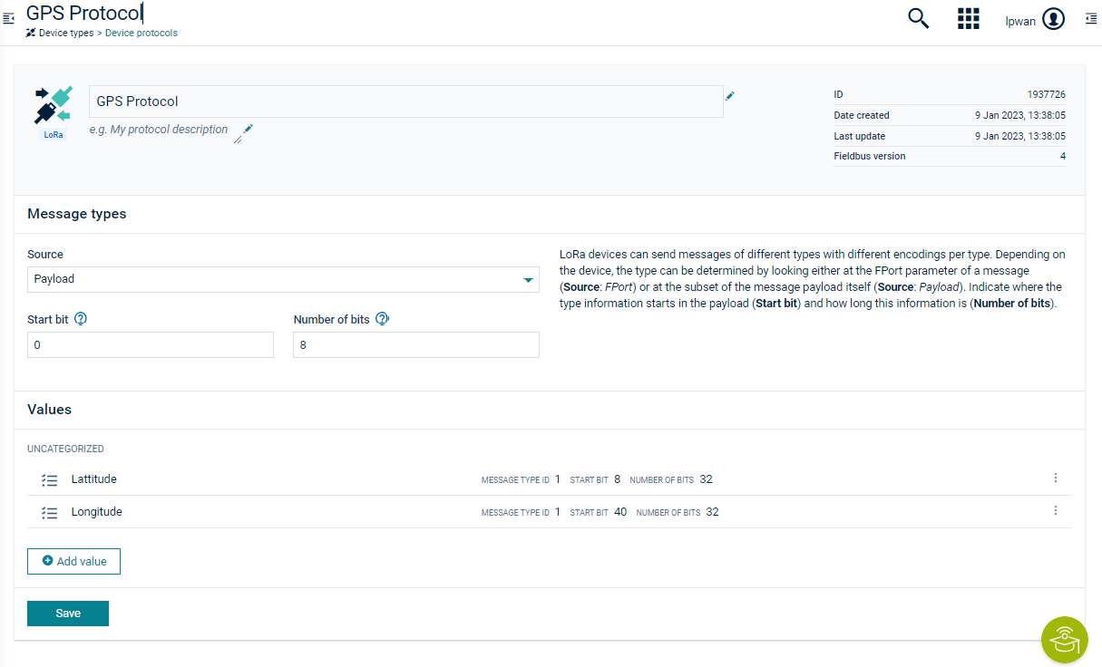 Value configuration in detail: nested structure