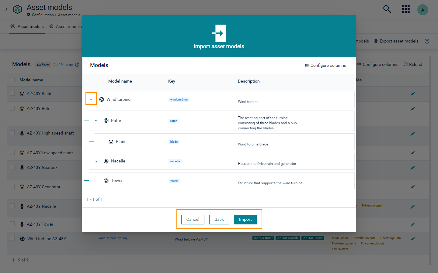 Import asset models