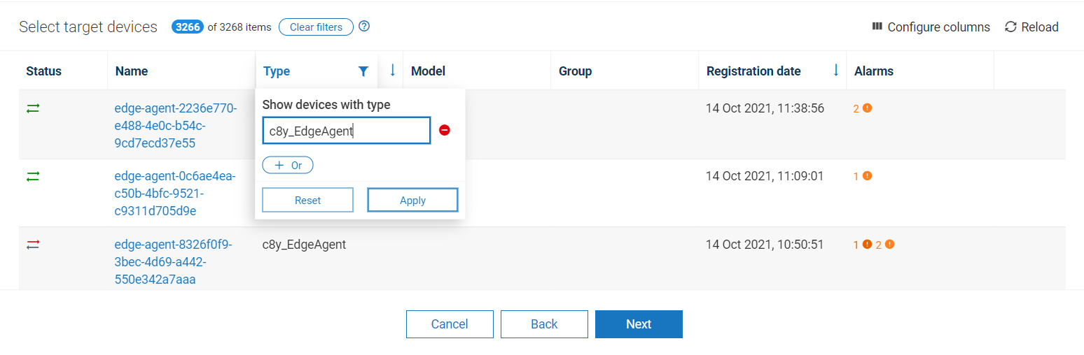 Edge bulk operation filter