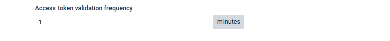 External token validation interval