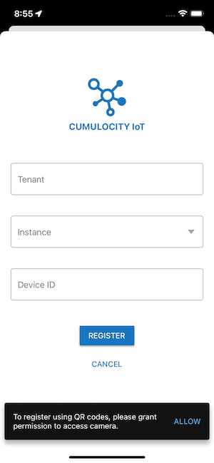 Manual registration